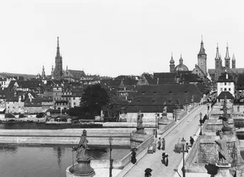 The old bridge over the River Main at Wurzburg